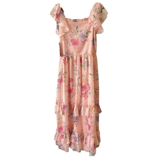 Rare Editions Youth Size XL Spring Dance Boho Fancy Dress Flowers - Picture 1 of 6